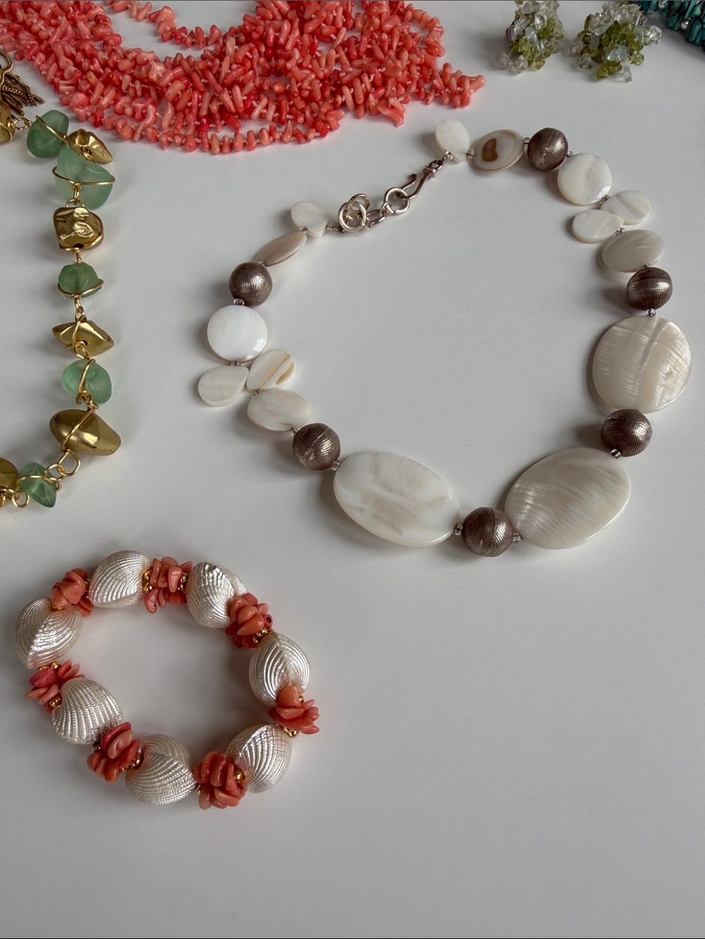 Summer Splendor Jewelry Lot Collection - Turquoise, Coral & Natural Tones - Picture 4 of 12